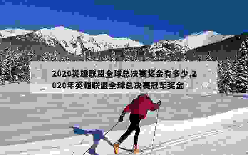 2020英雄联盟全球总决赛奖金有多少,2020年英雄联盟全球总决赛冠军奖金